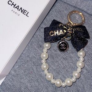 Chanel Beauty  Pearl Keychain Bag Charm